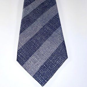 EUC Silk Giorgio Armani Tie - Navy & Grey Diagonal Stripes